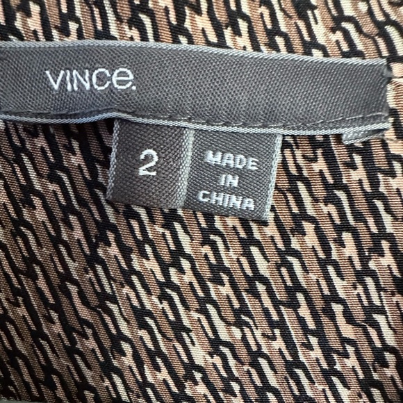 VINCE Silk Printed Shirt Dress Size: 2 - Picture 7 of 9